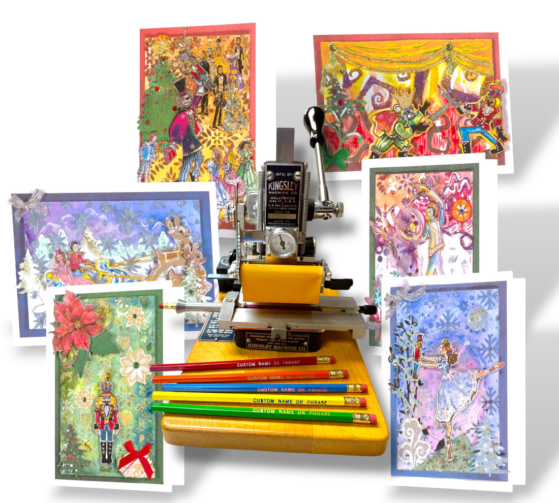 Personalized Nutcracker Greeting Cards | Hand Typeset Gold Foil Name