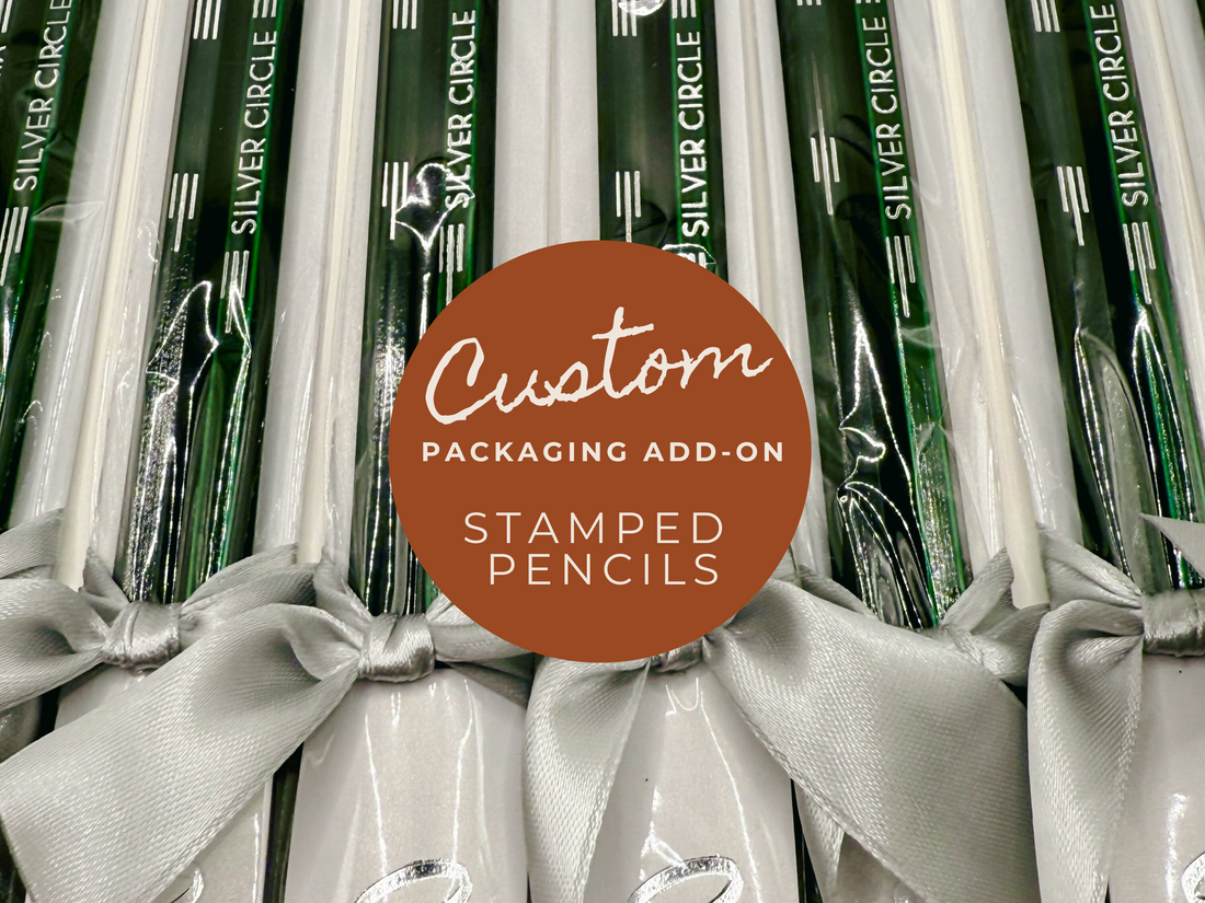 Custom Foil Stamped Pencils Deluxe Packaging Option