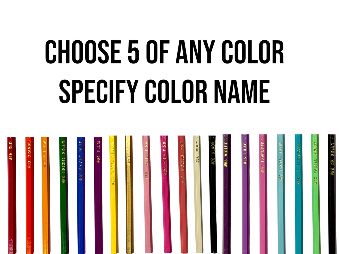 PERSONALIZED FOIL-STAMPED PENCIL SET– Custom Name, Phrase, Quote, Date